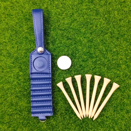 Custodia in pelle da golf 7 pezzi Porta marcatori per palline vuote Accessori per sport all'aria aperta Etichette