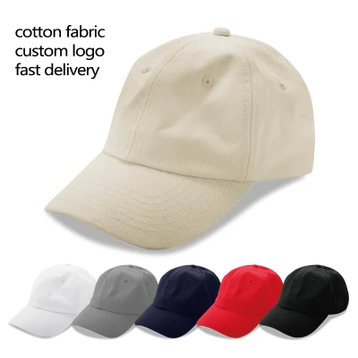 Cappellini personalizzati Logo Baseball Sport Golf Cap Cappelli da baseball a tesa corta in cotone 100% all'ingrosso